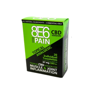 8E6 CBD Box of 20 Wipes (Towelettes)